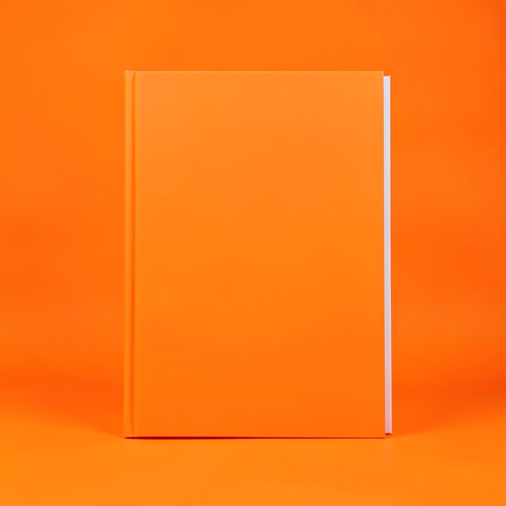 Simple illustrated book template graphic on a clean white background, friendly educational mood